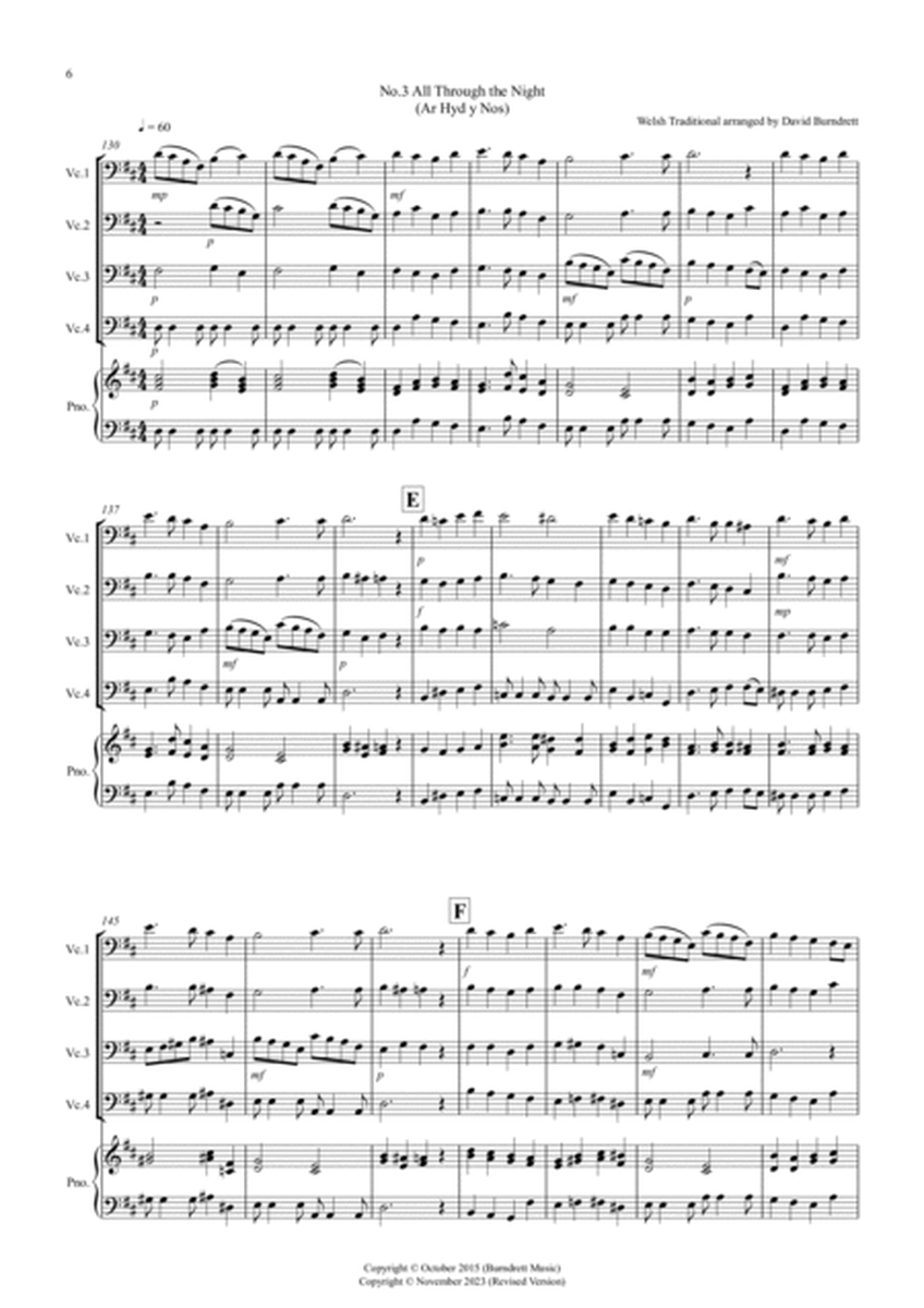 3 Easy Christmas Pieces for Cello Quartet image number null