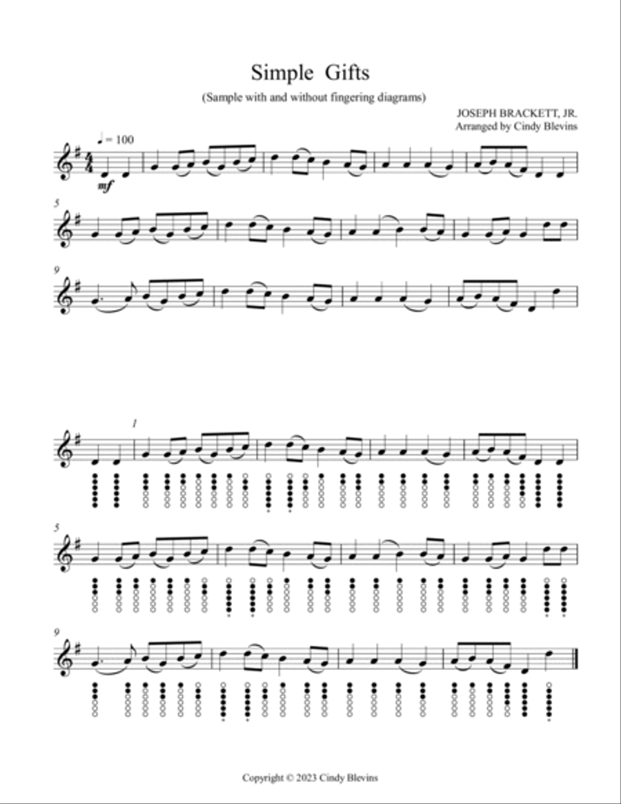 14 Folk Songs, Tin Whistle Solos Tin Whistle scores gallery preview page 6