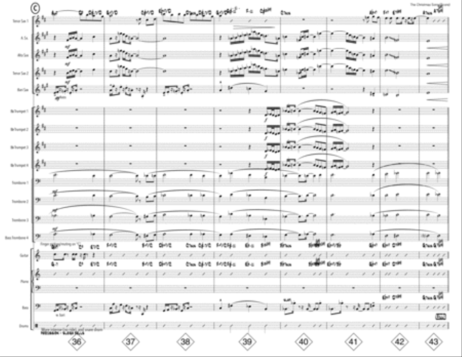 The Christmas Song (chestnuts Roasting On An Open Fire) Large Ensemble scores gallery preview page 6