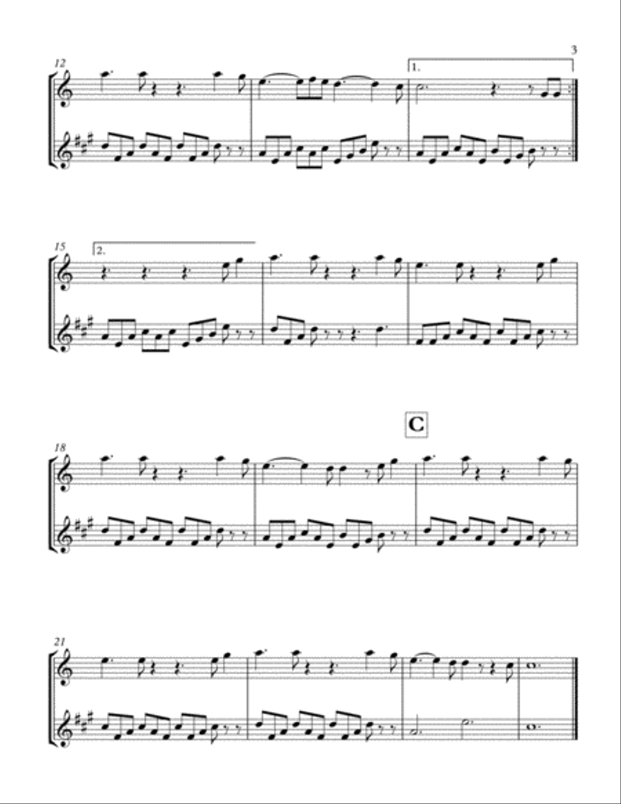 Hallelujah Hallelujah Woodwind Ensemble scores gallery preview page 3