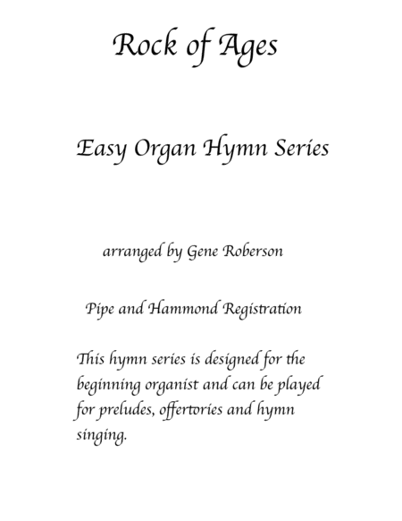 Rock of Ages Easy Organ Hymn Series