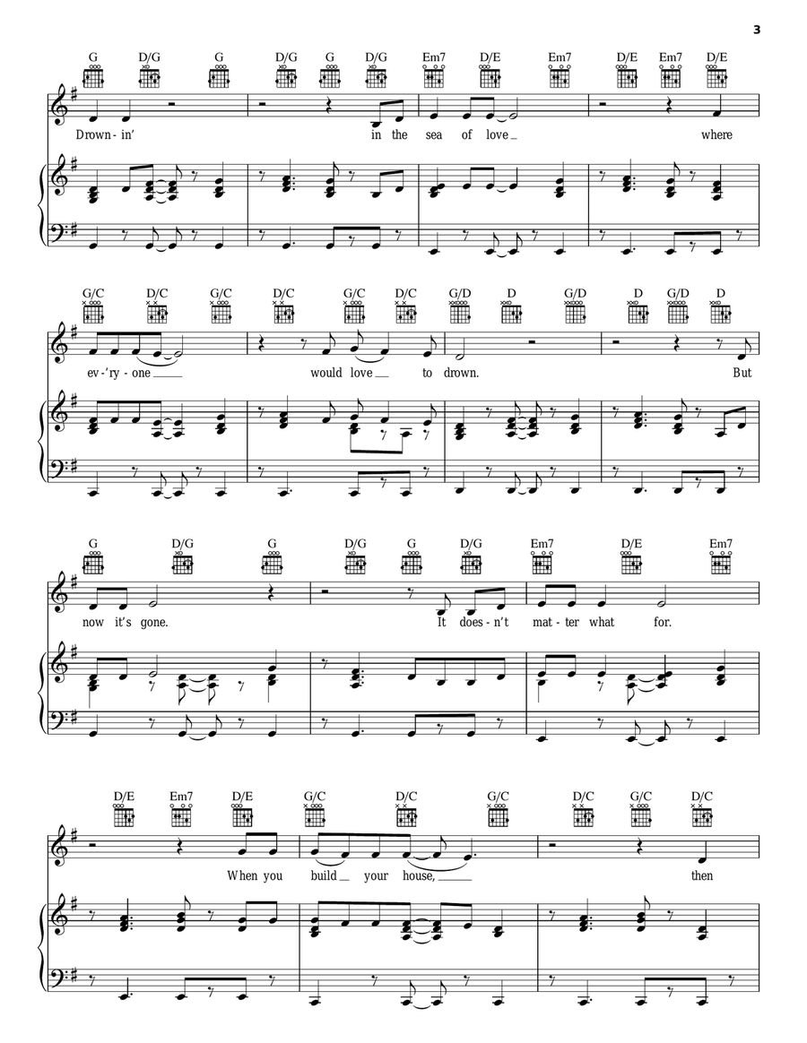 Sara Piano, Vocal, Guitar scores gallery preview page 3