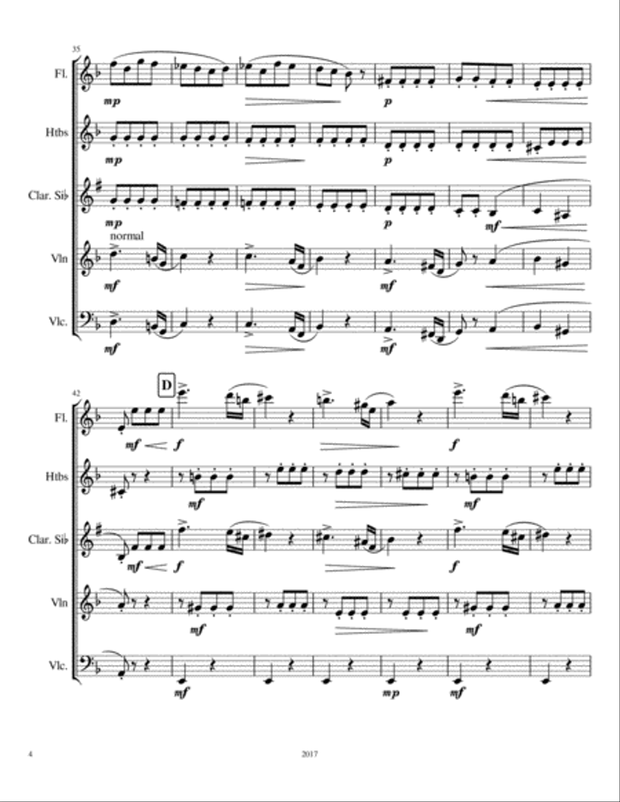 Spinning Song Small Ensemble scores gallery preview page 4