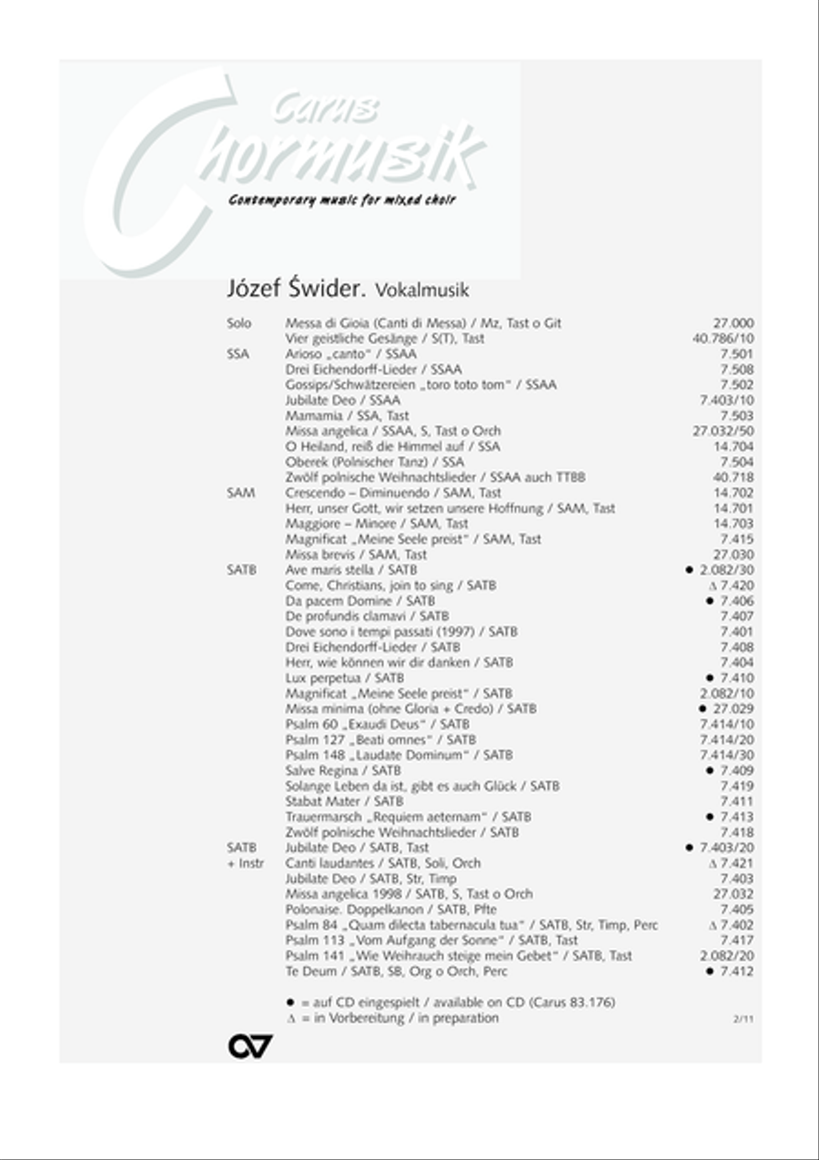 Messa di Gioia Choir scores gallery preview page 13