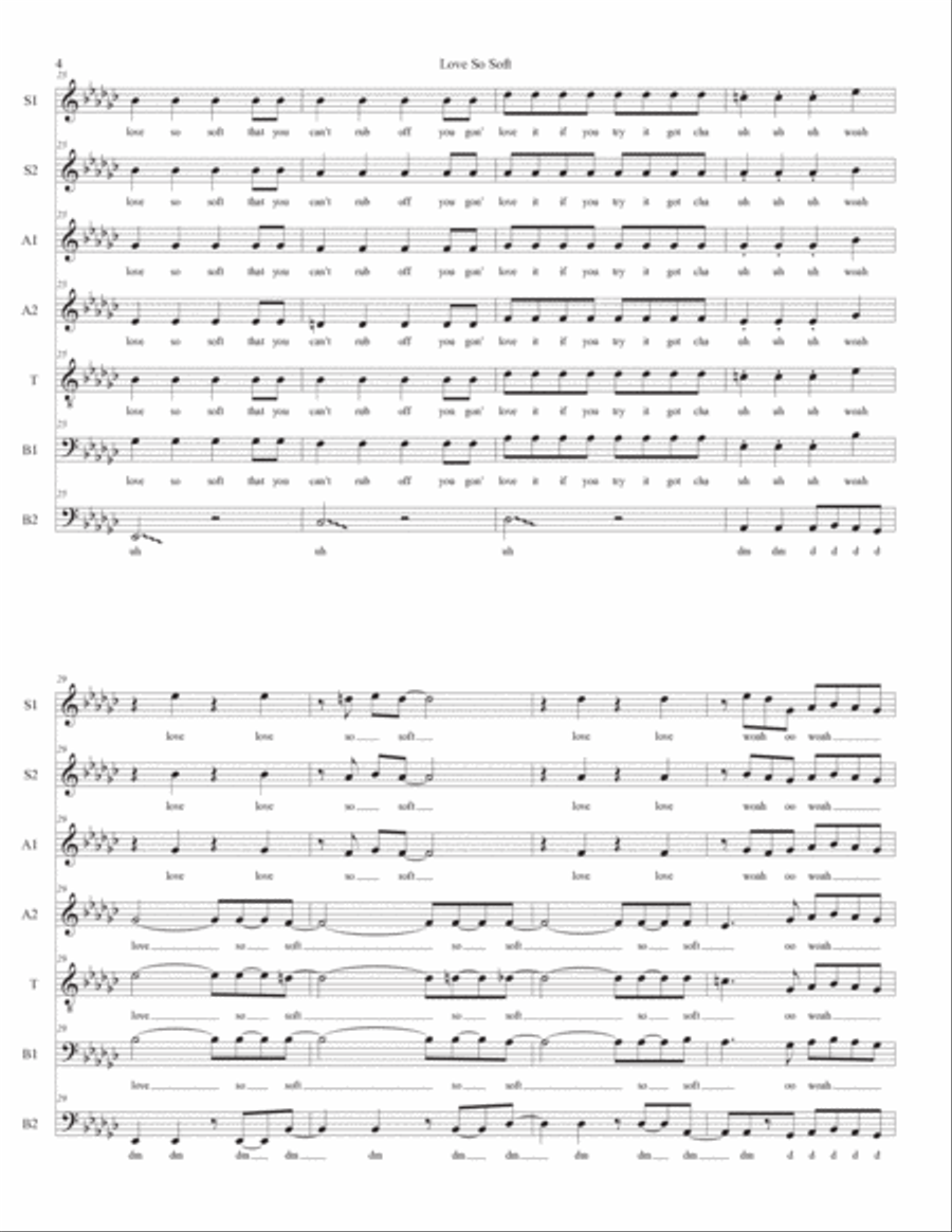 Love So Soft Divisi scores gallery preview page 4