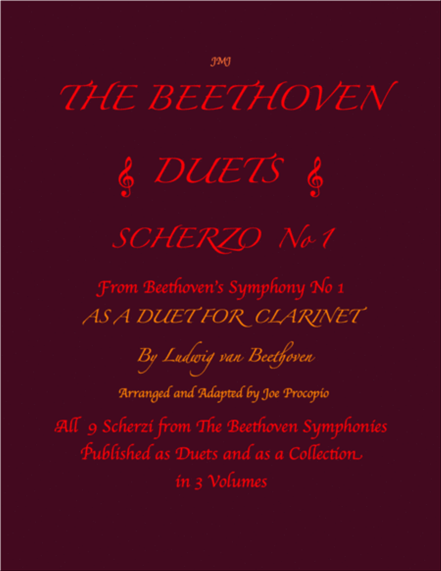 The Beethoven Duets For Clarinet Volume 1 Scherzi 1, 2 and 3 Clarinet Solo scores gallery preview page 3