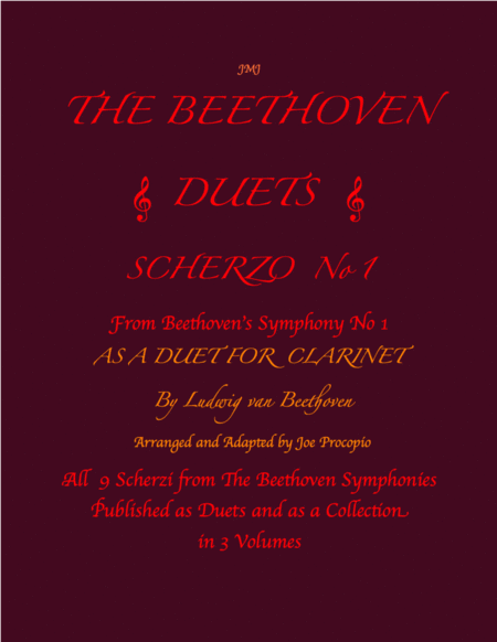 The Beethoven Duets For Clarinet Volume 1 Scherzi 1, 2 and 3 image number null