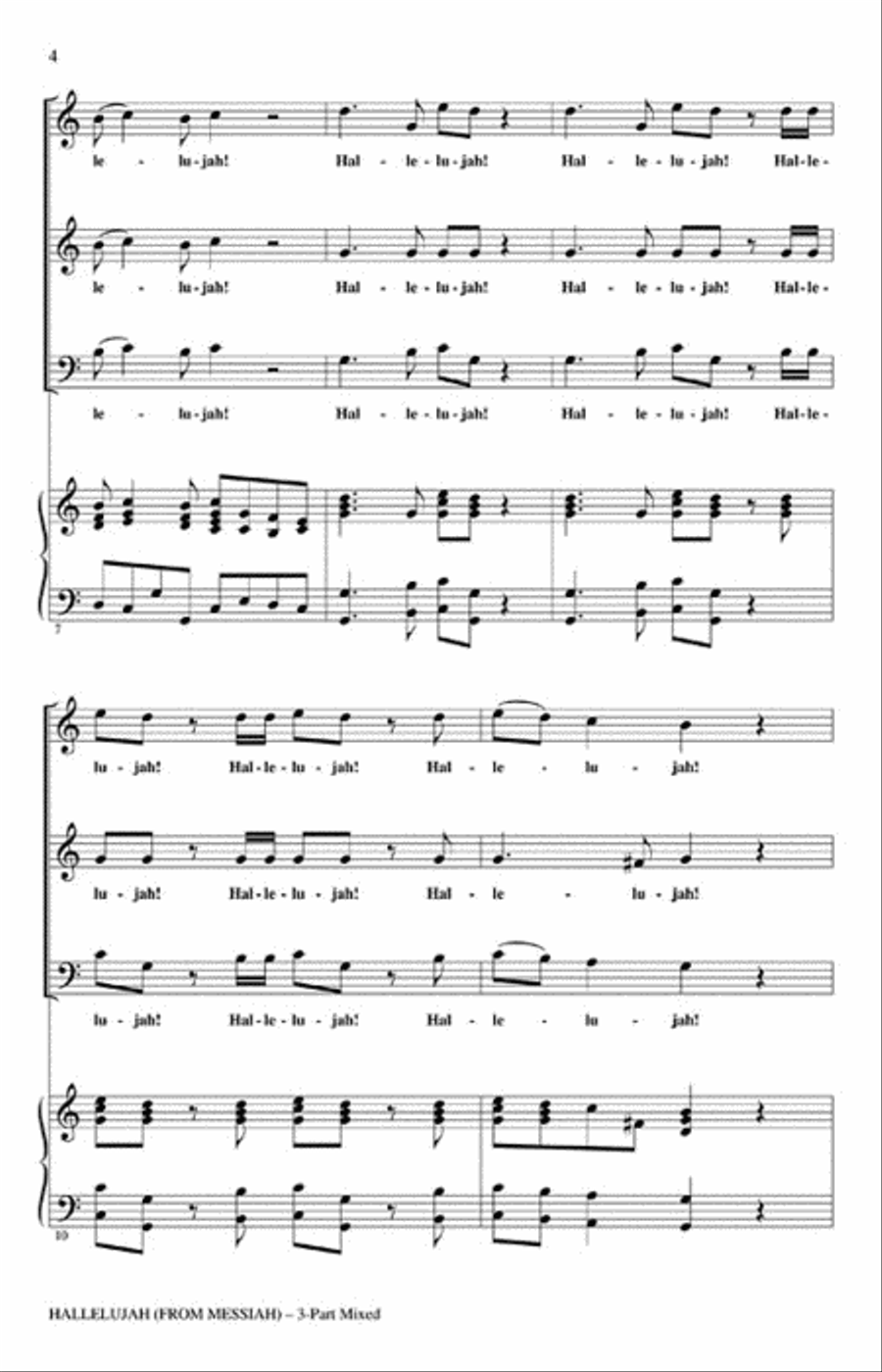 Hallelujah Hallelujah 3-Part scores gallery preview page 3