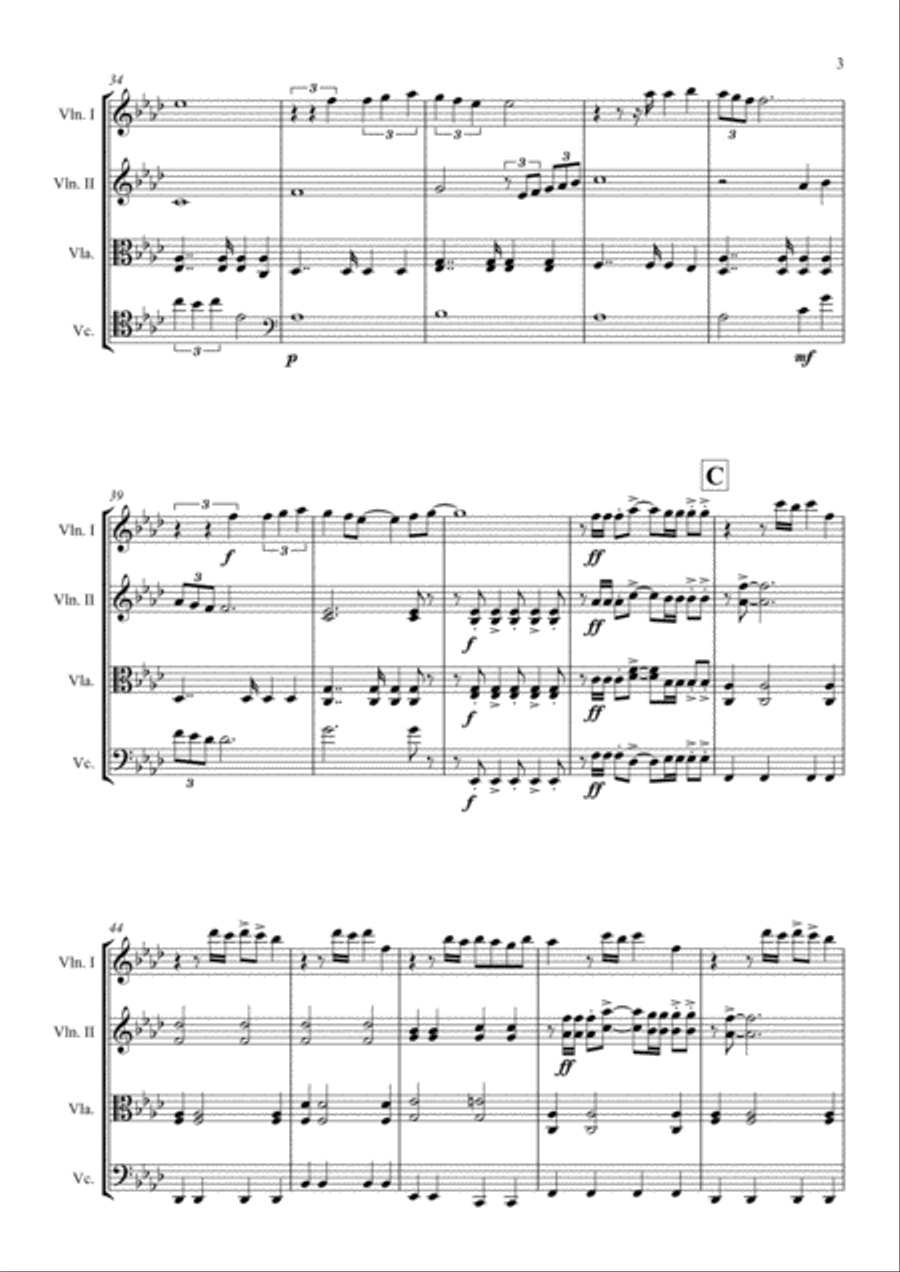 Final Countdown String Quartet scores gallery preview page 3