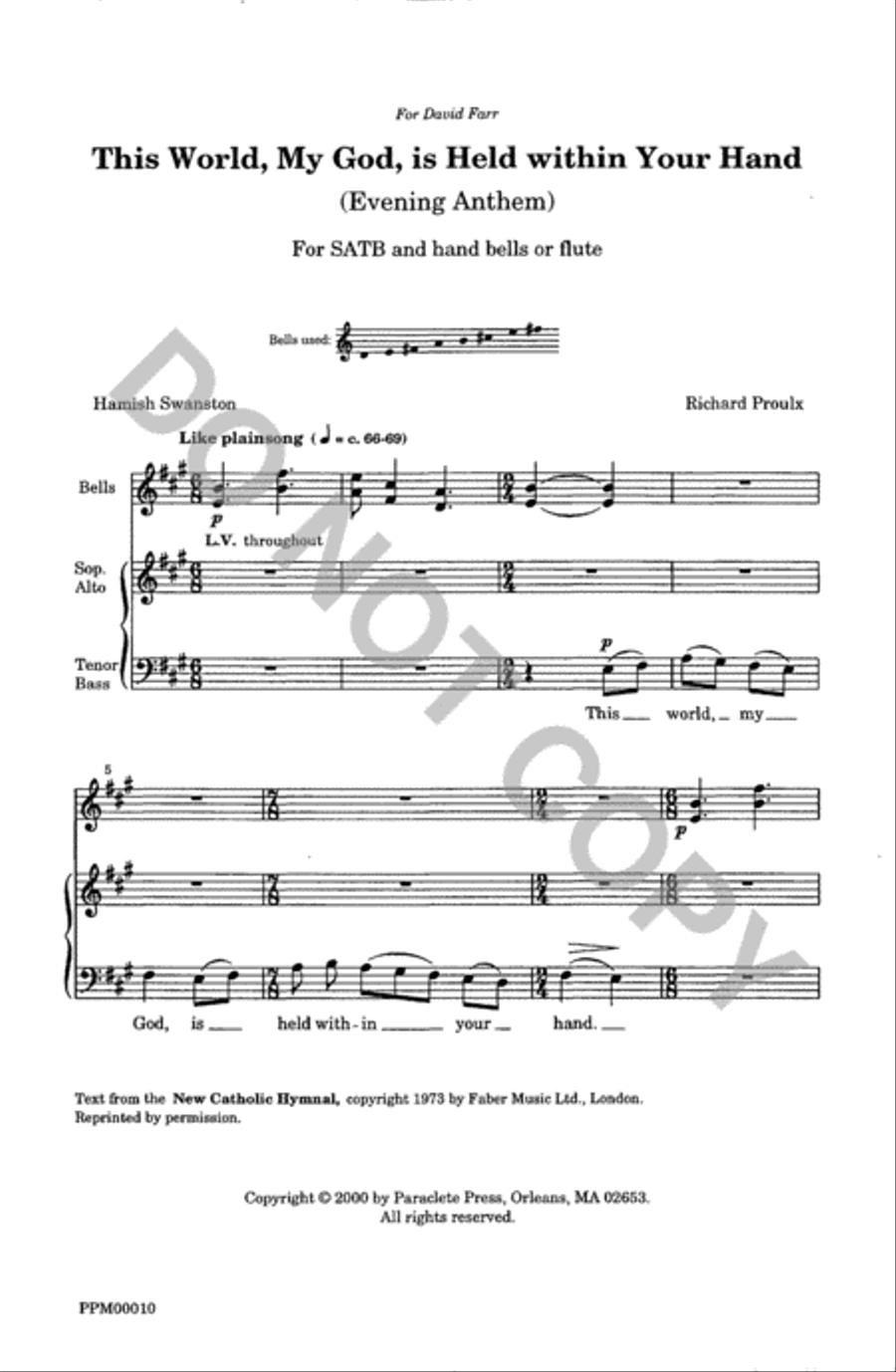 This World My God Is Held Within Your Hand 4-Part scores gallery preview page 2