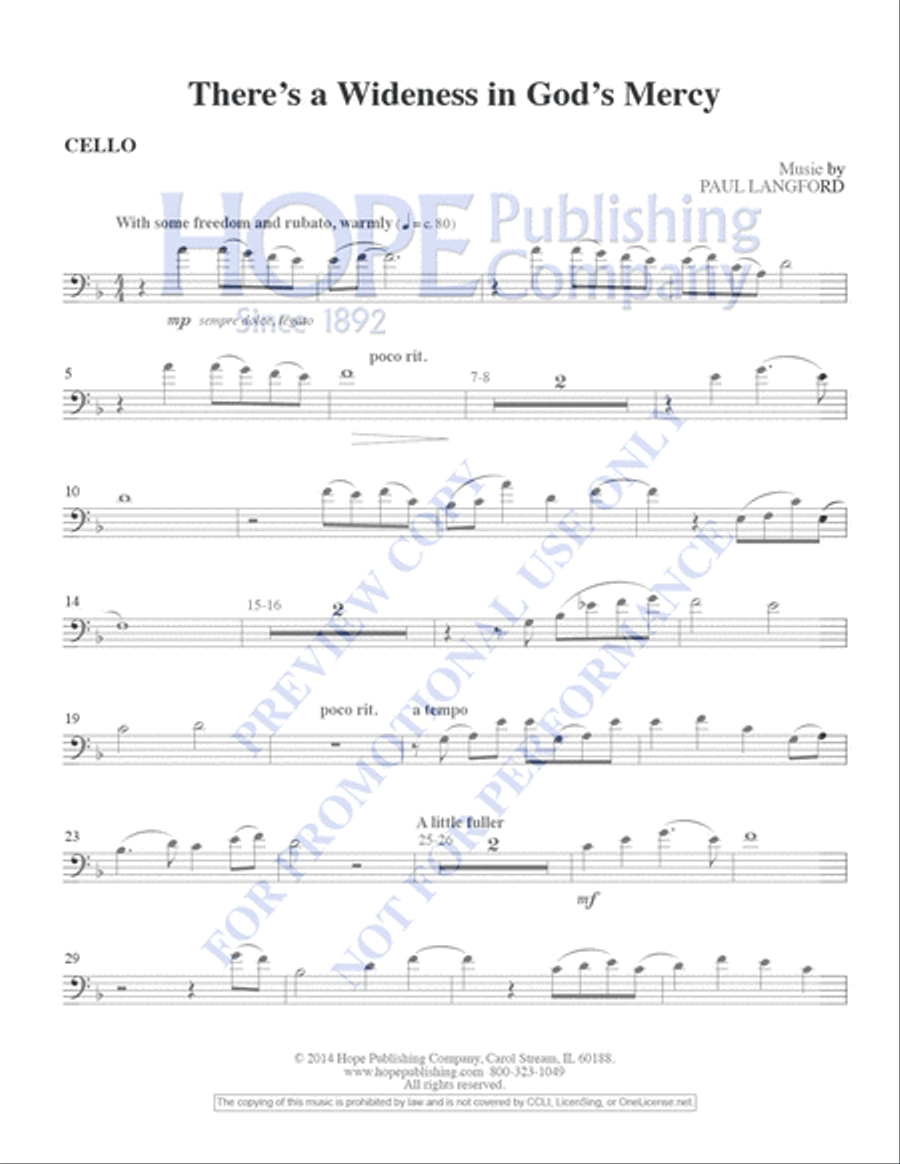 There's a Wideness in God's Mercy Choir scores gallery preview page 2