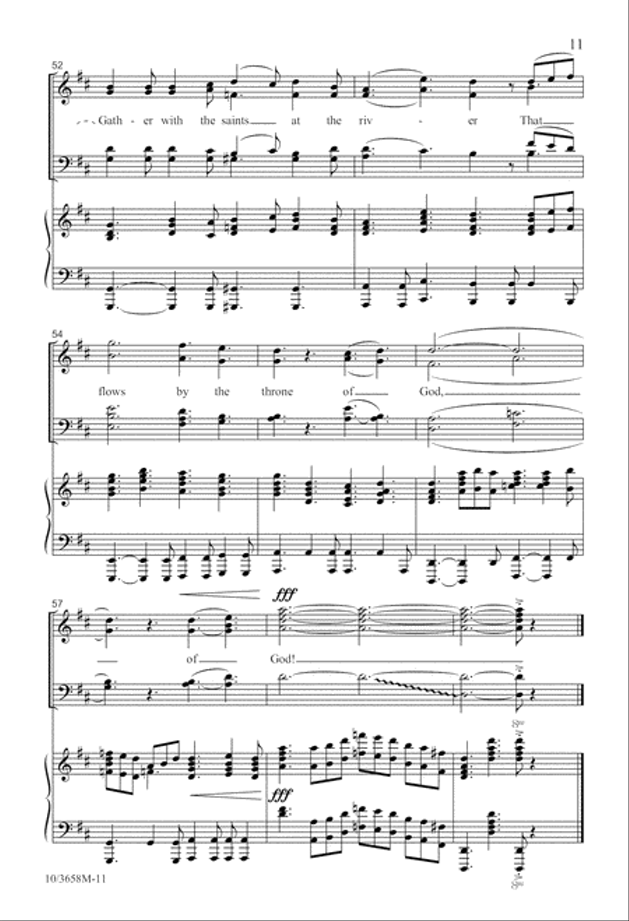 We Will Gather at the River 4-Part scores gallery preview page 12