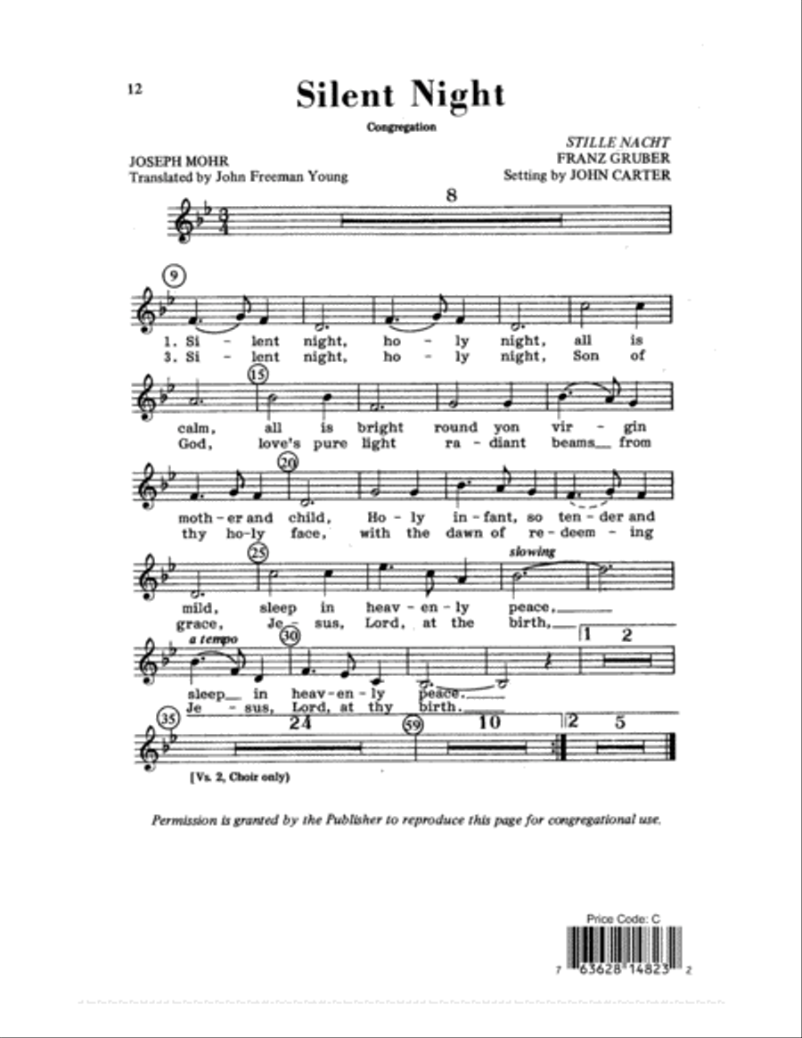 Silent Night Silent Night Choir scores gallery preview page 12