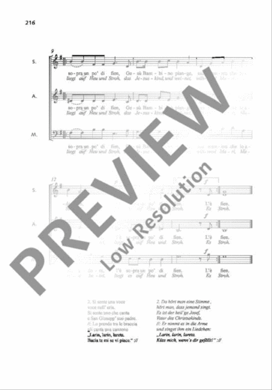 Gesù Bambino è nato Mixed Choir scores gallery preview page 3