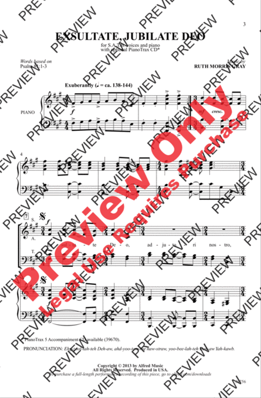 Exsultate, Jubilate Deo 4-Part scores gallery preview page 2