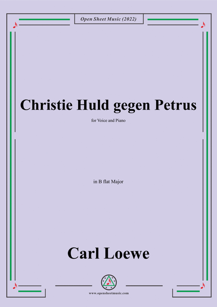 Loewe-Christie Huld gegen Petrus,in B flat Major,for Voice and Piano image number null