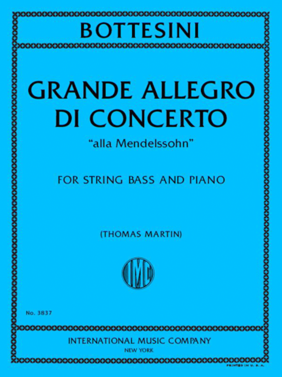 Grande Allegro Di Concerto Alla Mendelssohn Double Bass scores gallery preview page 1