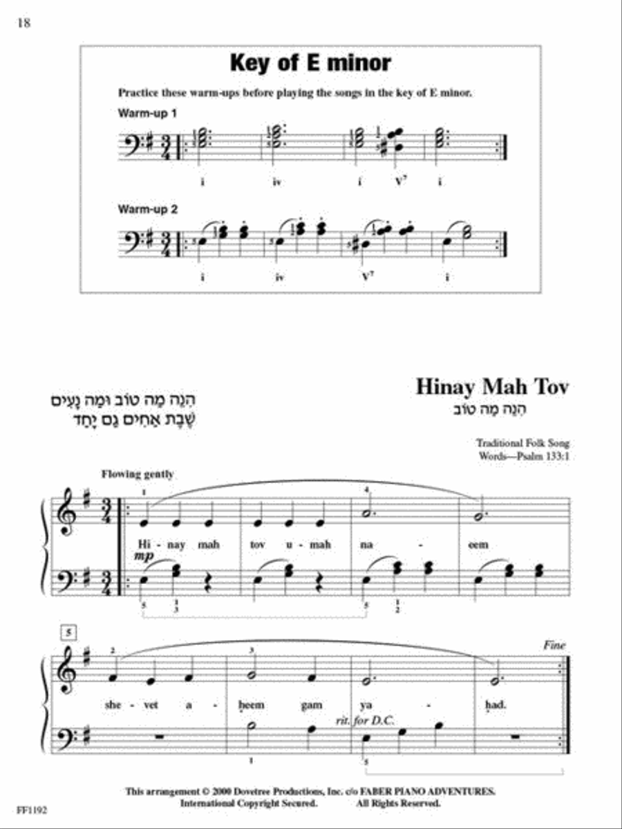 ChordTime® Piano Jewish Favorites Piano Method scores gallery preview page 6