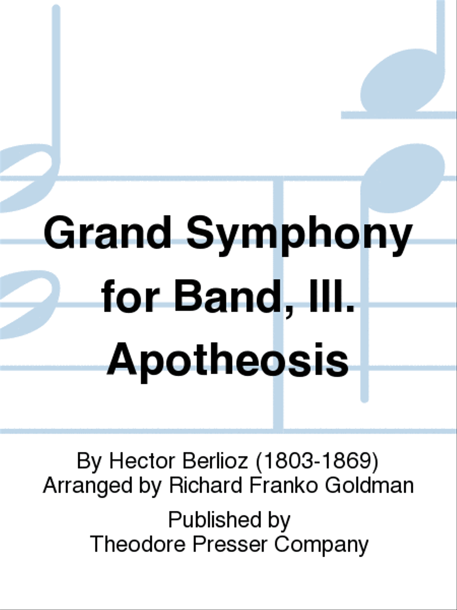 Grand Symphony for Band, III. Apotheosis Concert Band scores gallery preview page 1