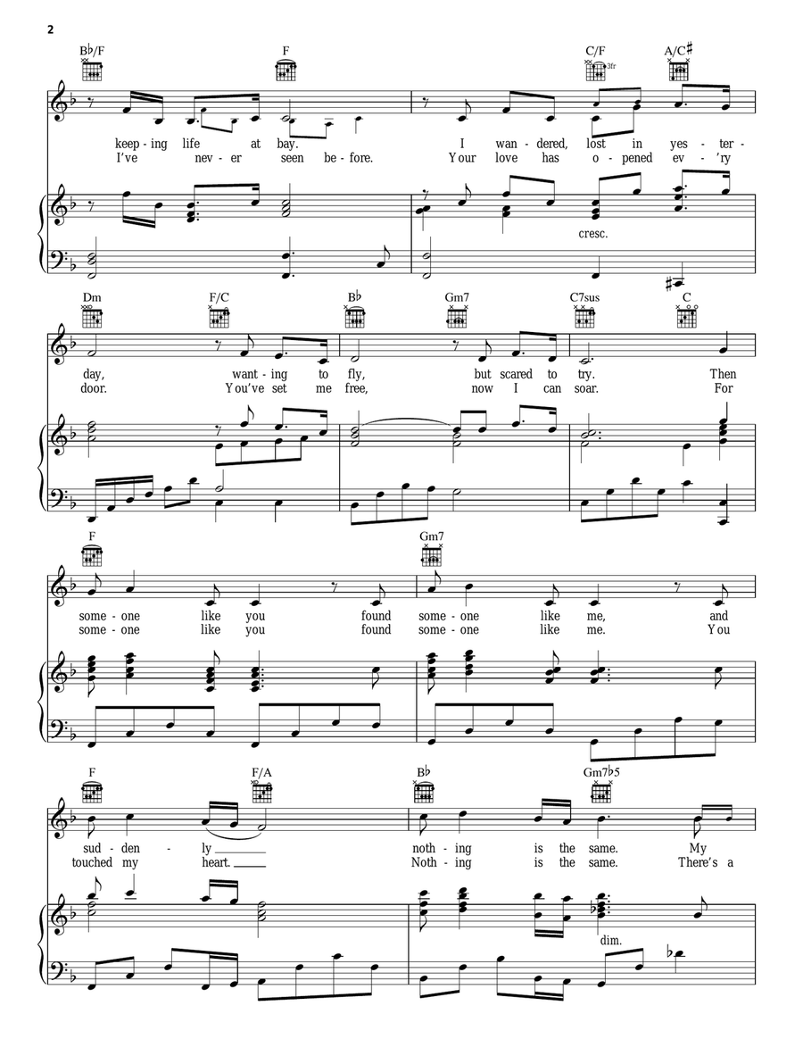 Someone Like You Someone Like You Piano, Vocal, Guitar scores gallery preview page 2