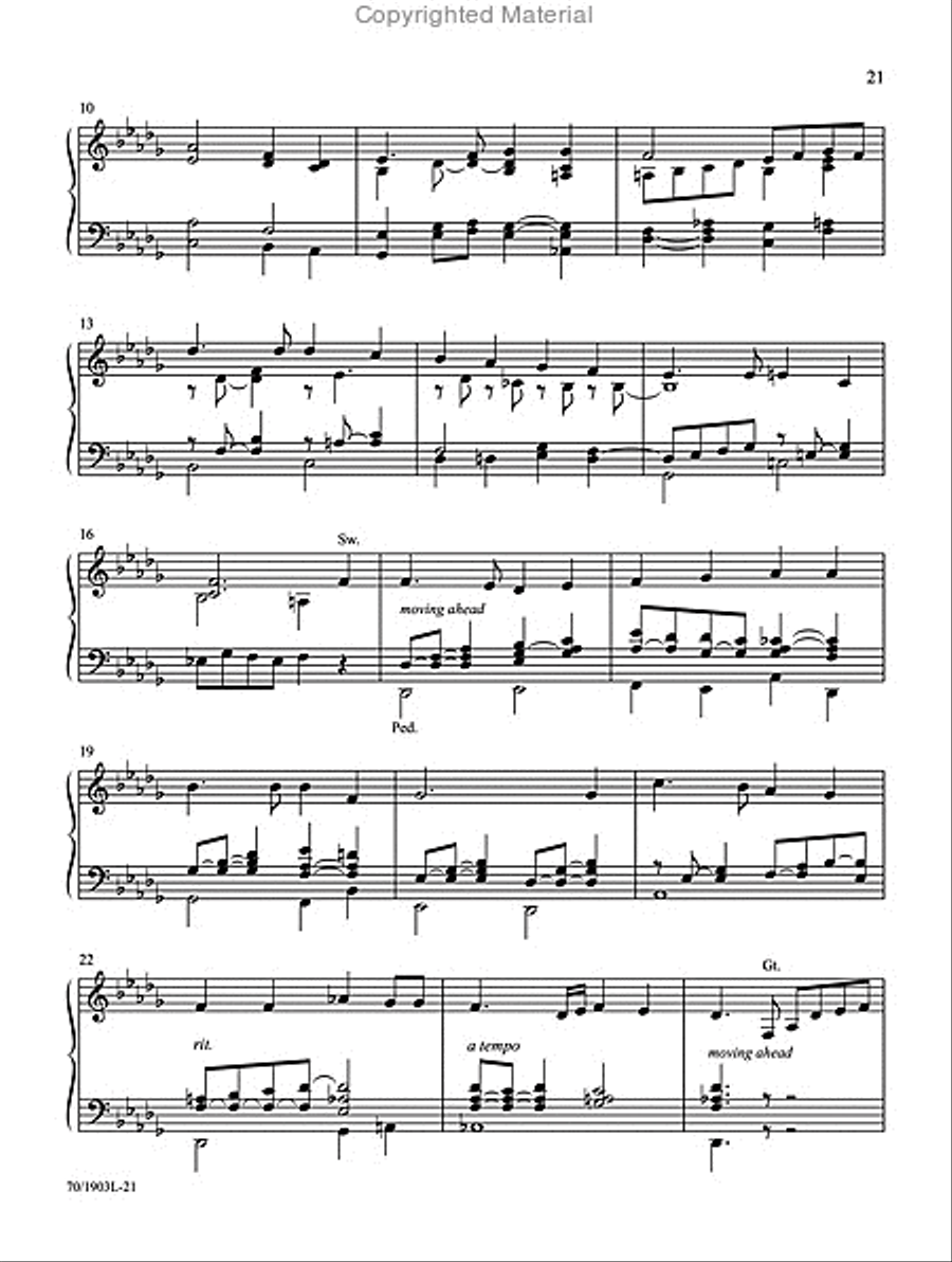 Mark Hayes: Hymns for Organ, Vol. 3 Organ Solo scores gallery preview page 12