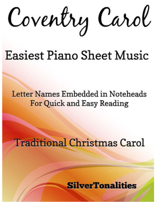 Book cover for Coventry Carol Easiest Piano Sheet Music
