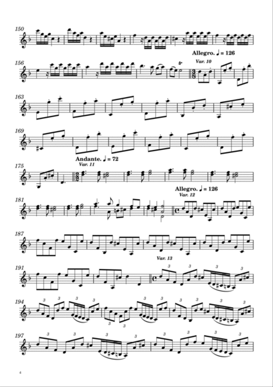 Arcangelo Corelli - Violin Sonata in D minor, Op.5 No.12 'La Folia' - For Violin Solo Original Violin Solo scores gallery preview page 4