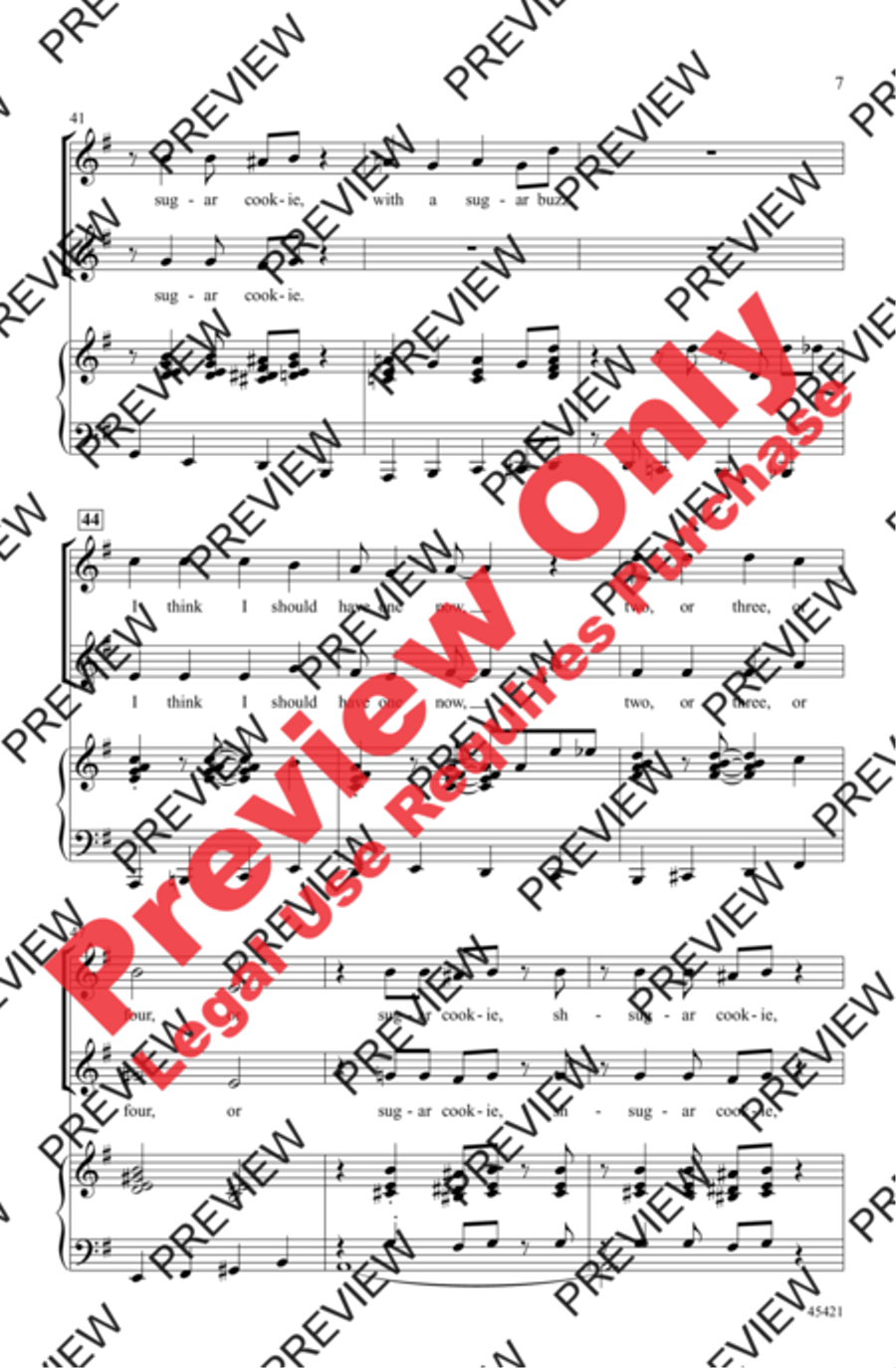 Sugar Cookie! Sugar Cookie! 2-Part scores gallery preview page 7