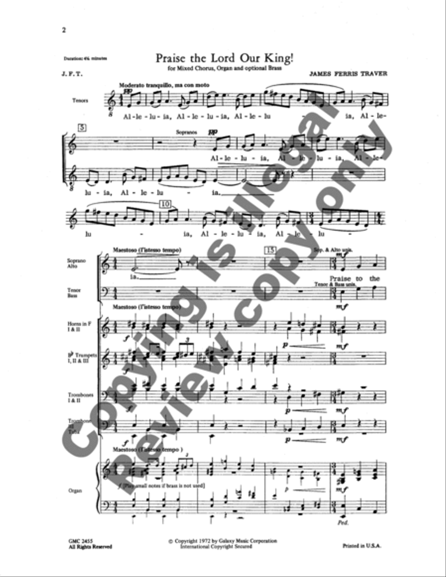 Praise the Lord Our King 4-Part scores gallery preview page 7
