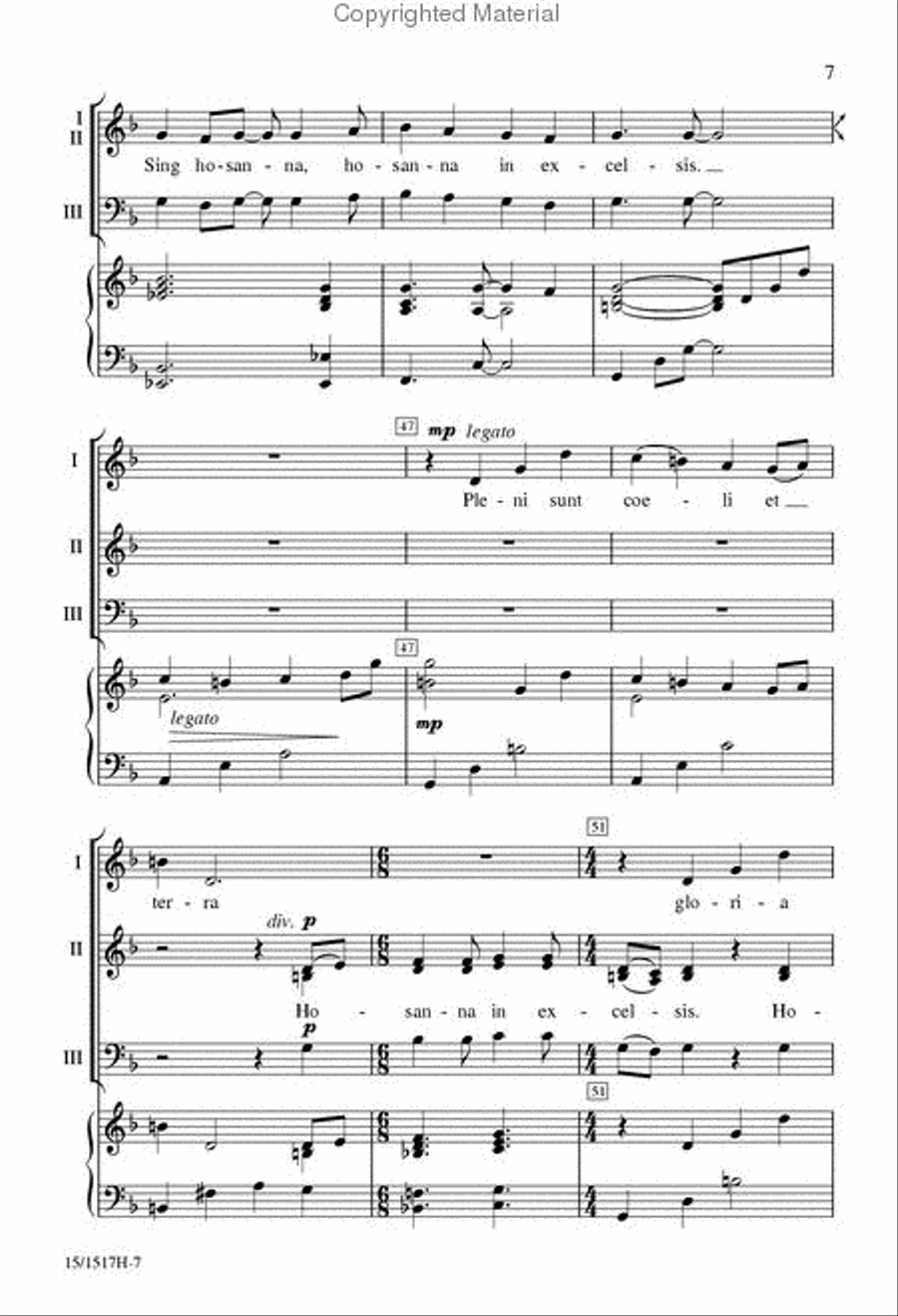 Festival Hosanna 4-Part scores gallery preview page 7