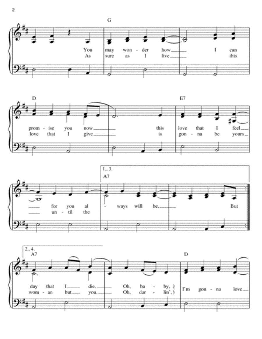 Forever And Ever, Amen Forever And Ever, Amen Easy Piano scores gallery preview page 2