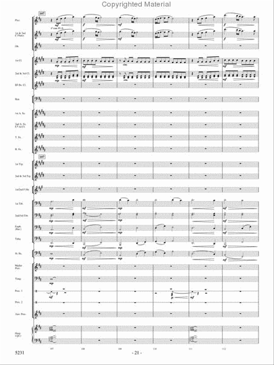 Pilatus: Mountain of Dragons Concert Band scores gallery preview page 19