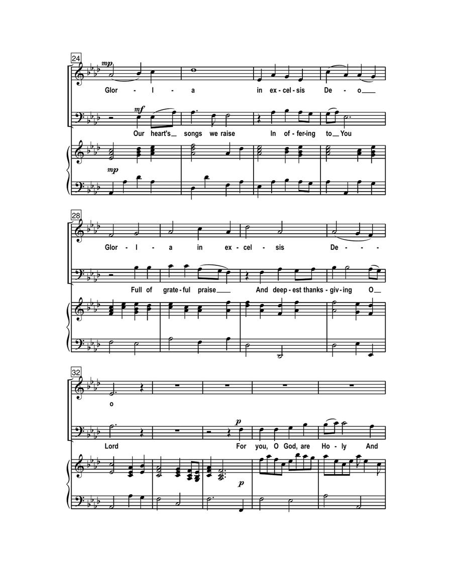 We Come To Your Table 4-Part scores gallery preview page 3