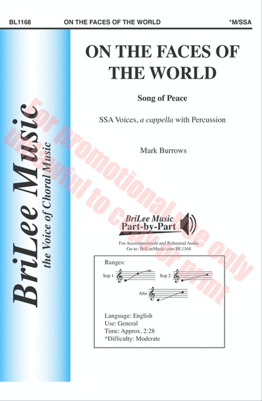 On the Faces of the World Choir scores gallery preview page 2