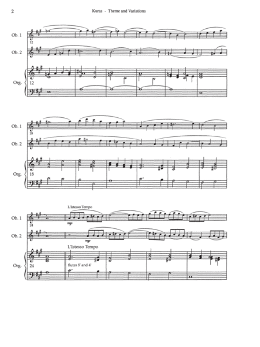 Theme and Variations Oboe scores gallery preview page 5