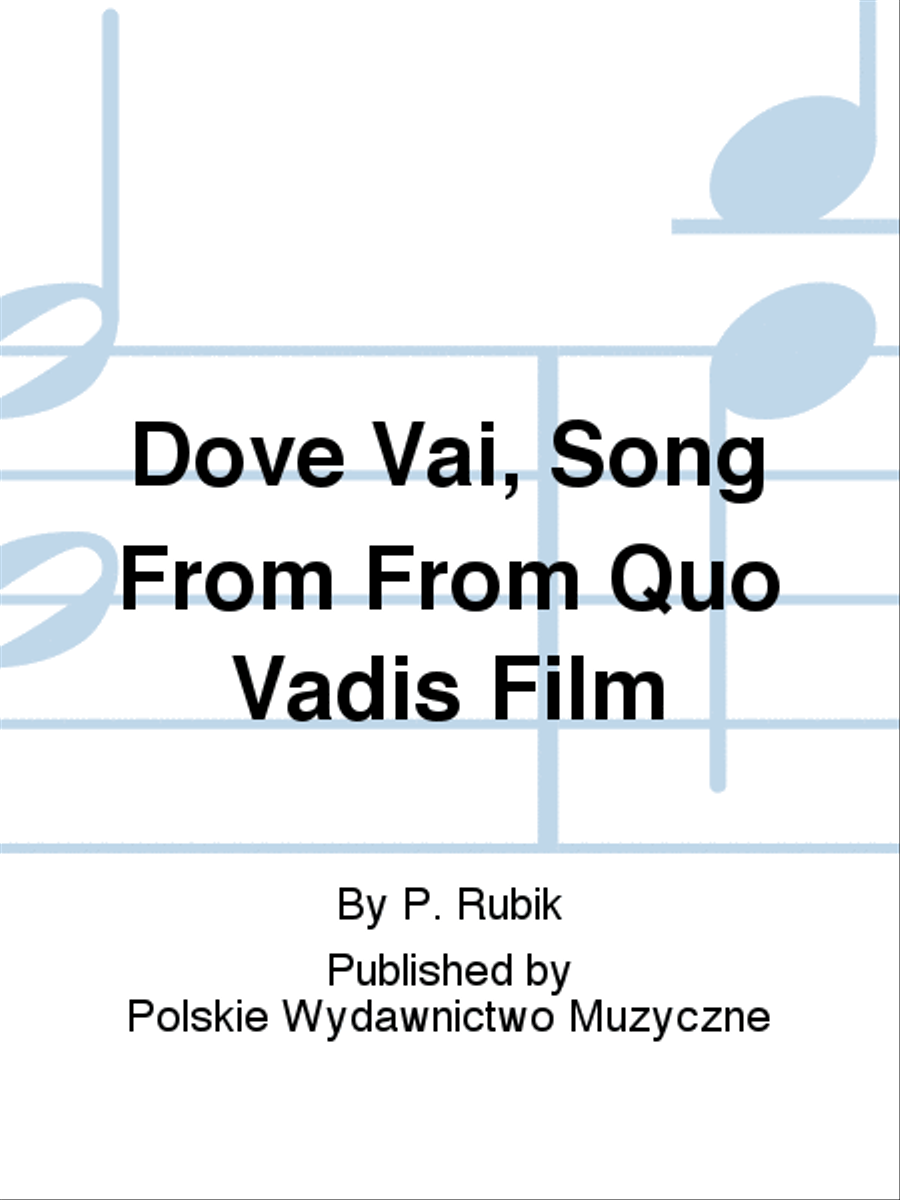Dove Vai, Song From From Quo Vadis Film Voice Solo scores gallery preview page 1