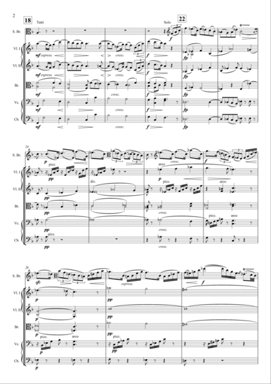 Romance in F Major for Viola and String Orchestra, Op. 85 - Score Only String Orchestra scores gallery preview page 6