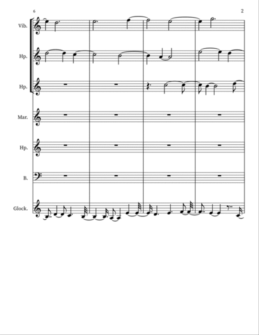 Z 120 for vibra., harps, marimba., upright bass, & glock. Double Bass scores gallery preview page 2