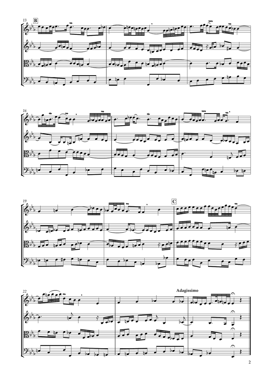 Das Orgelbüchlein "O Mensch, bewein dein' Sünde gross" BWV.622 for String Quartet image number null