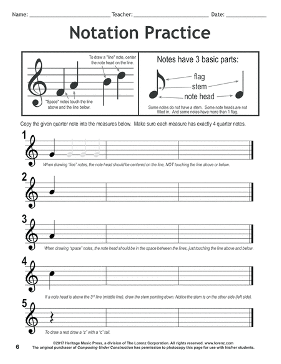 Composing Under Construction Reproducible Packs scores gallery preview page 6