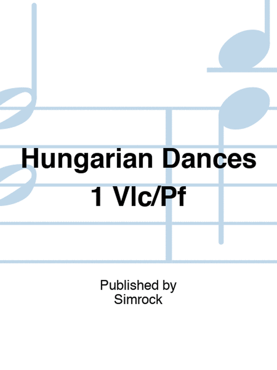 Hungarian Dances 1 Vlc/Pf