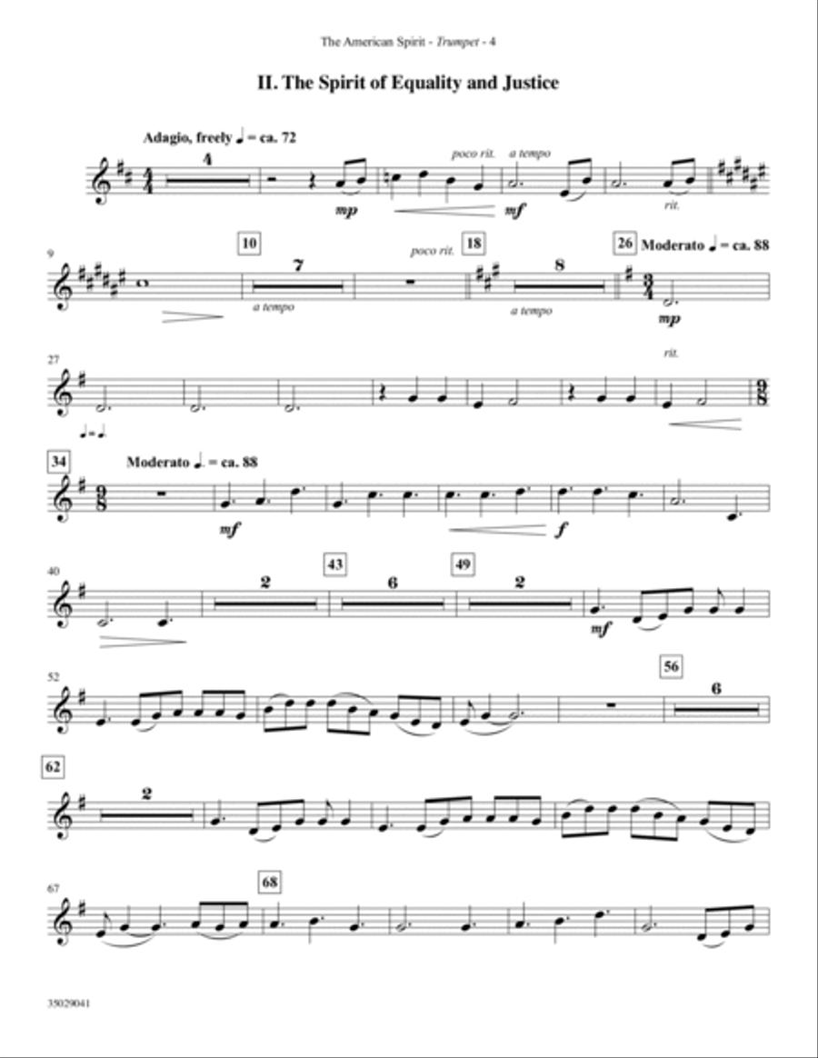 The American Spirit - Bb Trumpet Choir scores gallery preview page 4