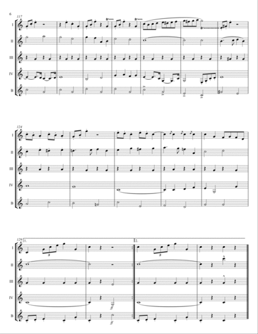 Bullets and Bayonets Clarinet Quintet scores gallery preview page 6