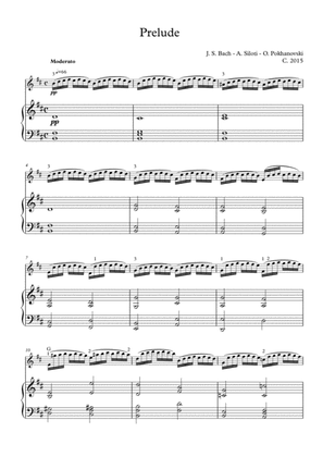 Book cover for Bach-Siloti-Pokhanovski Prelude in B-minor arranged for violin and piano