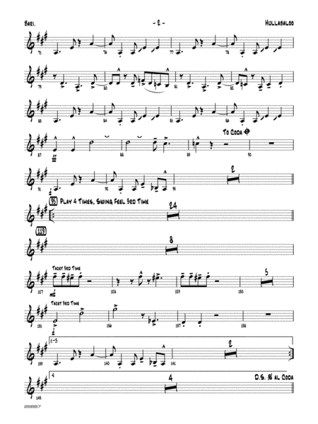Hullabaloo: E-flat Baritone Saxophone