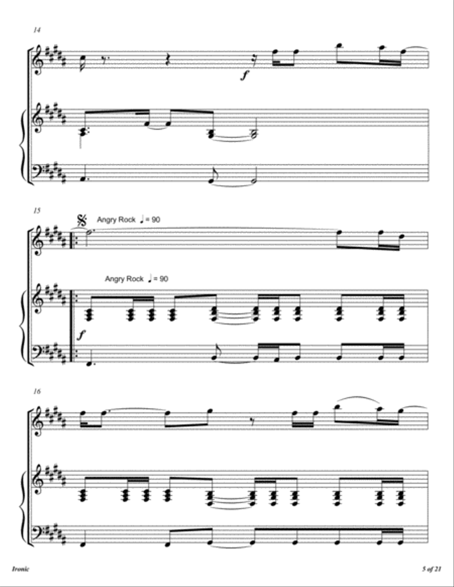 Ironic Ironic Flute Solo scores gallery preview page 6