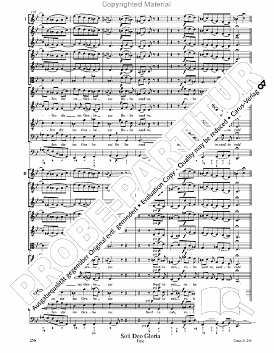St. Matthew Passion (Matthaus-Passion) 4-Part scores gallery preview page 258