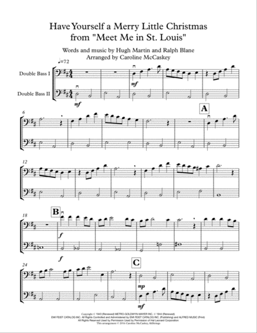 Have Yourself A Merry Little Christmas from MEET ME IN ST. LOUIS String Duet scores gallery preview page 2