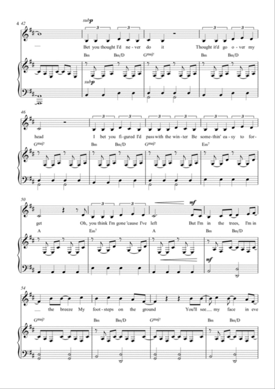 Can't Catch Me Now Piano, Vocal, Guitar scores gallery preview page 4