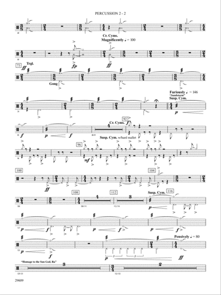 Echoes of Egypt: 2nd Percussion Concert Band scores gallery preview page 2